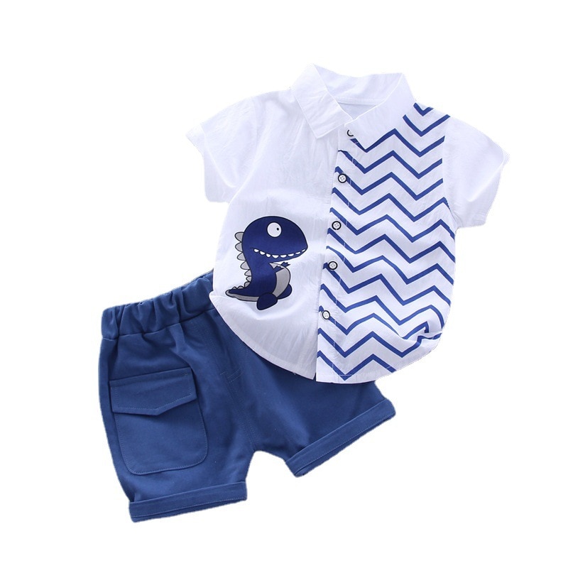 Summer Children Fashion Clothing Baby Boys Girls Cartoon Shirt Shorts 2Pcs/sets Kids Infant Casual Clothes Toddler Tracksuit
