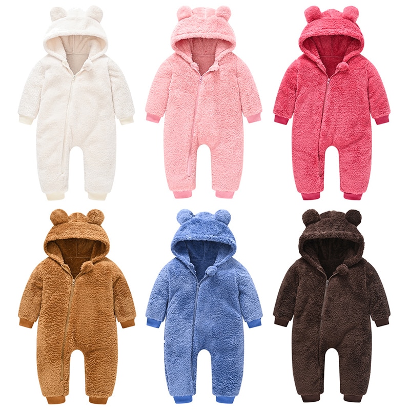 Baby Boy Clothes Autumn Winter Hooded Warm Baby Ro...