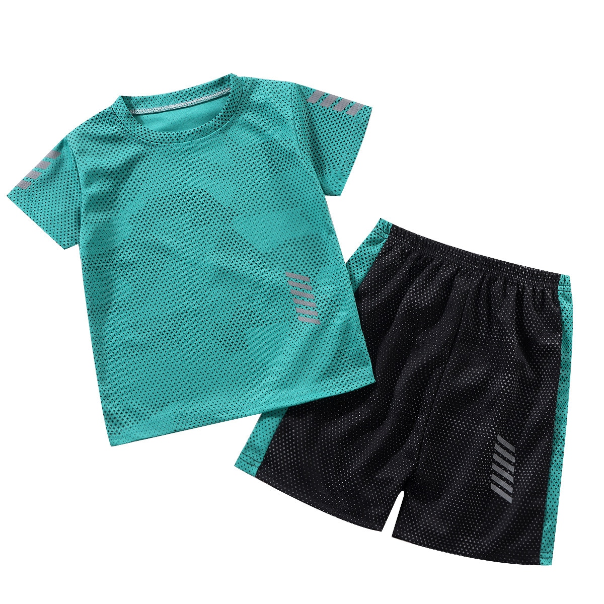 Summer Boys Clothing Sets Quick Drying Sports Suits For Kids Children's Short-sleeve Clothes Sets Teenager Tracksuits 2pcs/set
