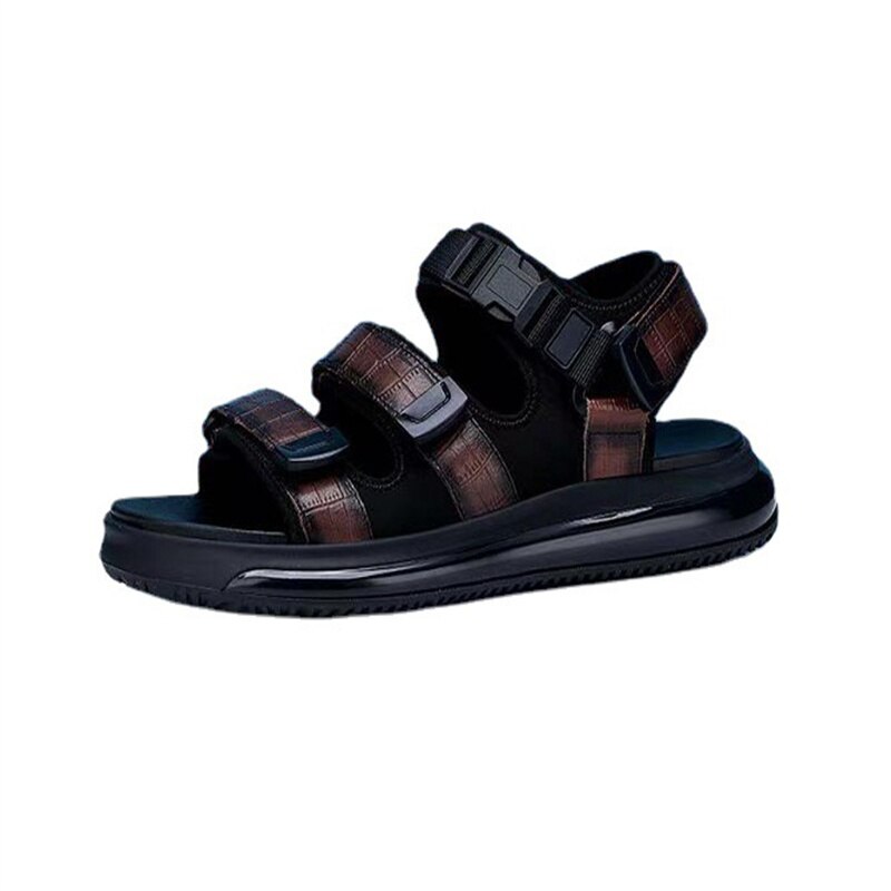 New Leather Men's Sandals Fashion Comfortable Beach Shoes Soft Soled Casual Shoes Men's Sandals Men's Shoes Flat Shoes