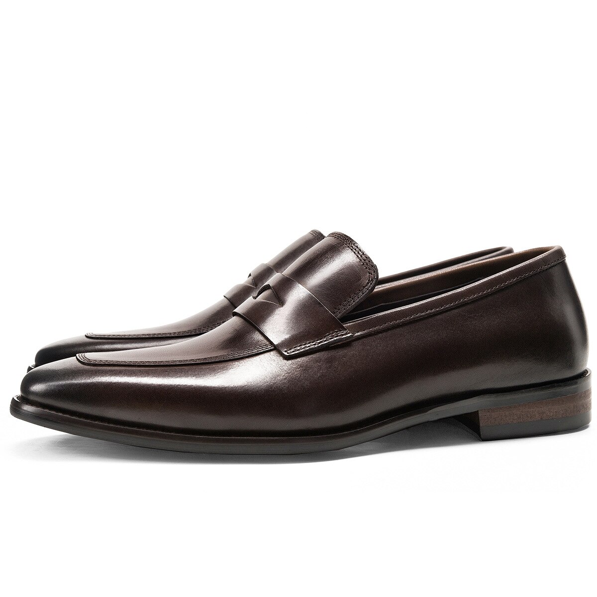 Men's Genuine Leather Shoes Loafer Handmade Shoes Antiskid Elegant Gentleman Oxford Shoes Simple British Style Wedding Shoes