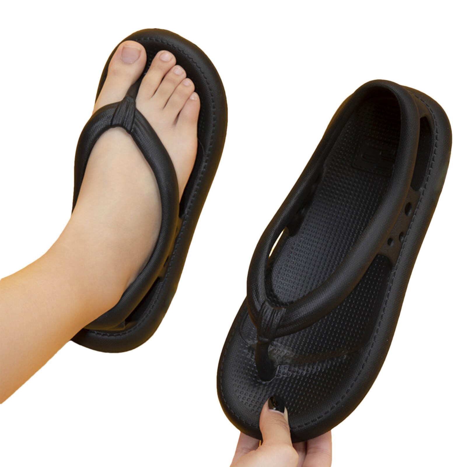 Sandals EVA Thick Bottom Sole Non Slip Quick-Dry Flip-Flop Outdoor Beach Bathroom Slippers New Slides For Women And Men