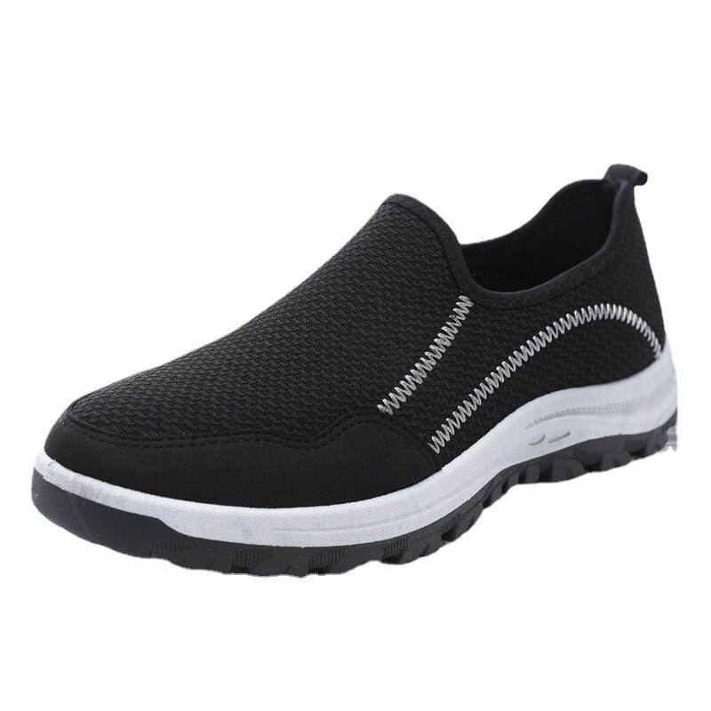 Men's Shoes Mesh Fly Woven Breathable Casual Sports Shoes Comfortable Lazy Slip on Shoes Casual Shoes Men Anti-Odor Shoes