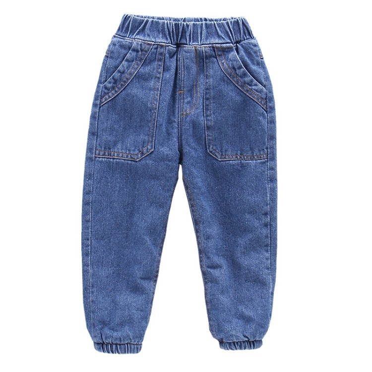 Children Jeans Winter Thick Warm Pants For Boys Ca...