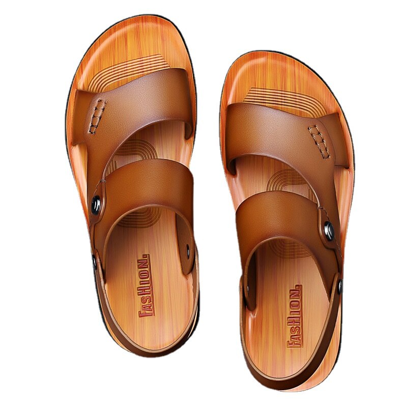 Men Sandals Summer New Fashion Men Slide Slippers Outdoor Non-slip Shoes Beach Slip-On Sandals Travel Slippers