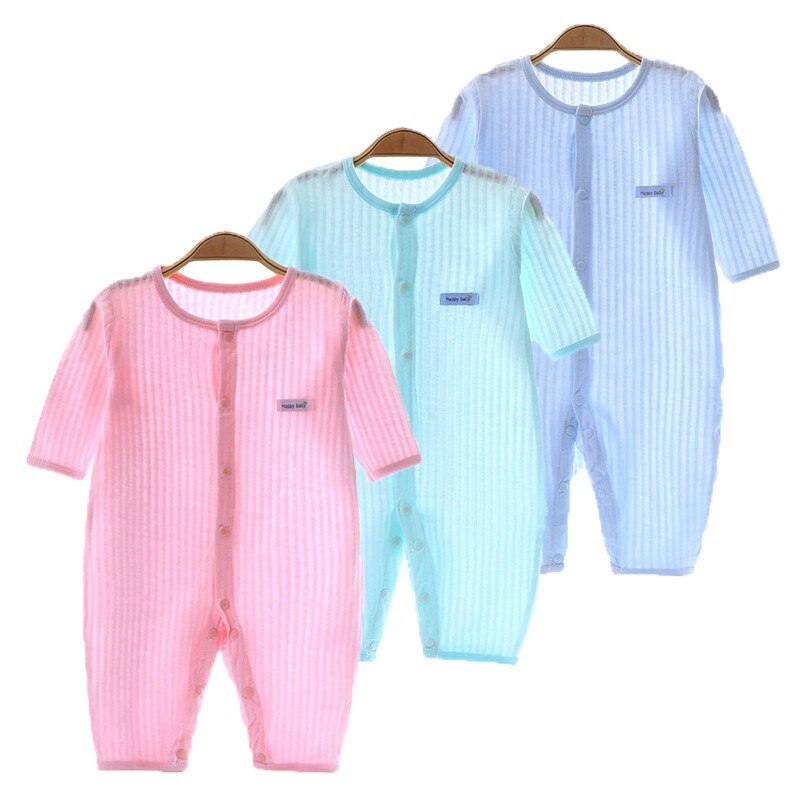 Newborn Baby Clothes Summer Thin Rompers Infant Baby Boys Girls Soft Cotton Jumpsuit Ir Conditioning Ha Clothes Pajamas Onesie