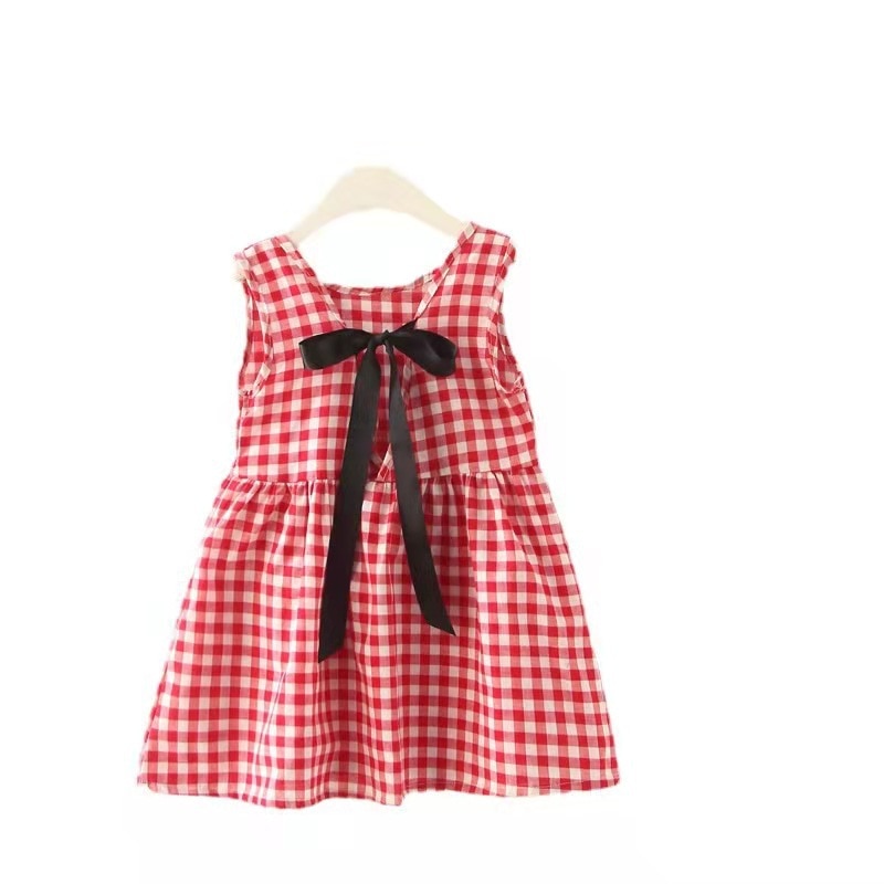 Children's Clothing Summer Korean Girls Love Sleeveless Backless Dress