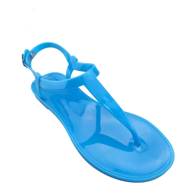 Women's Shoes Summer Fashion Solid Back Strap Flip Flops Outdoor Breathable Soft Transparent Bottom Jelly Female Sandals