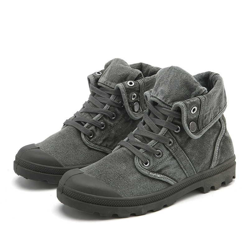 Mens Casual boots High-top Canvas ...