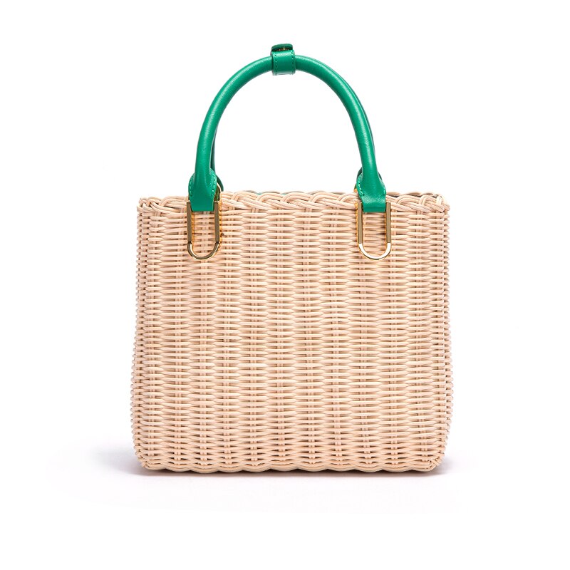 Summer Handmade Beach Weaving Women's Grass Bag Beach Bag Luxury Design Grass Weaving Handbag Casual Large Capacity Handbag