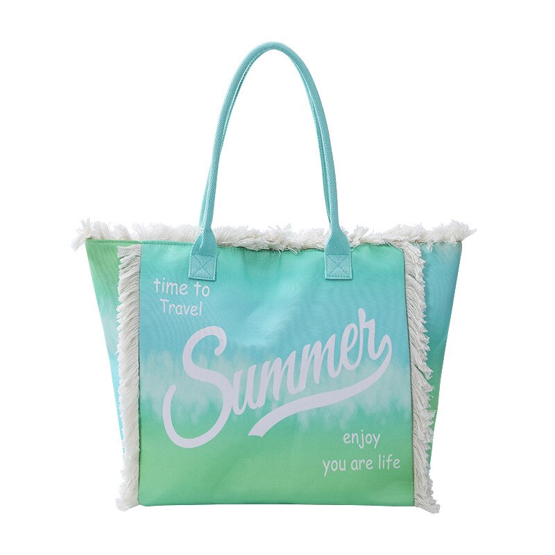 Beach Tote Bags For Women Colorful Designer Luxury Handbags Fashion Tassels Female Bag Casual Bolsas Large Capacity Shoulder Bag