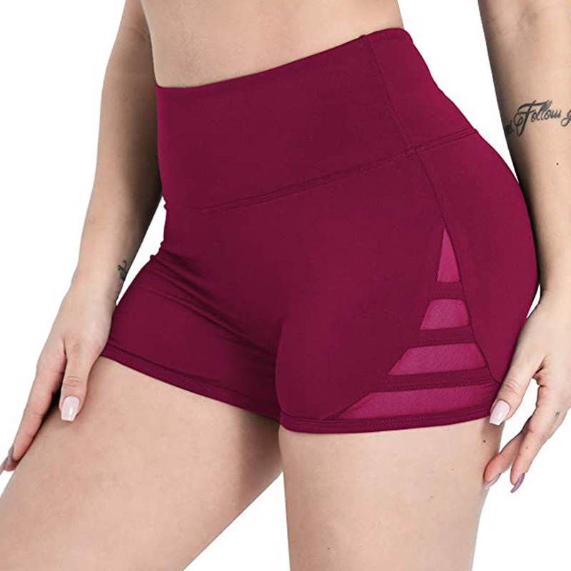 Lady Hollow Lace Yoga Shorts High Waist Workout Shorts Fitness Yoga Women Yoga Gym Running Short Pants Sportswear