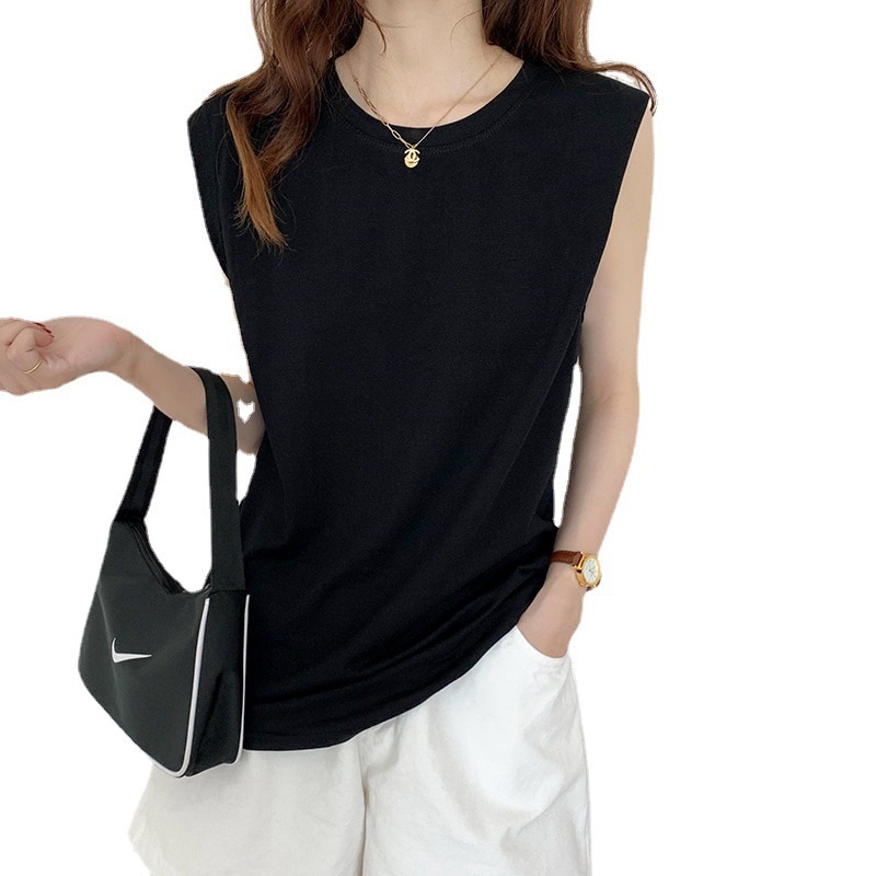 Summer Korean Fashion T-shirt Woman Japanese Loose Tee Shirt Women Vintage Tank Sleeveless Kpop Tops T-Shirts