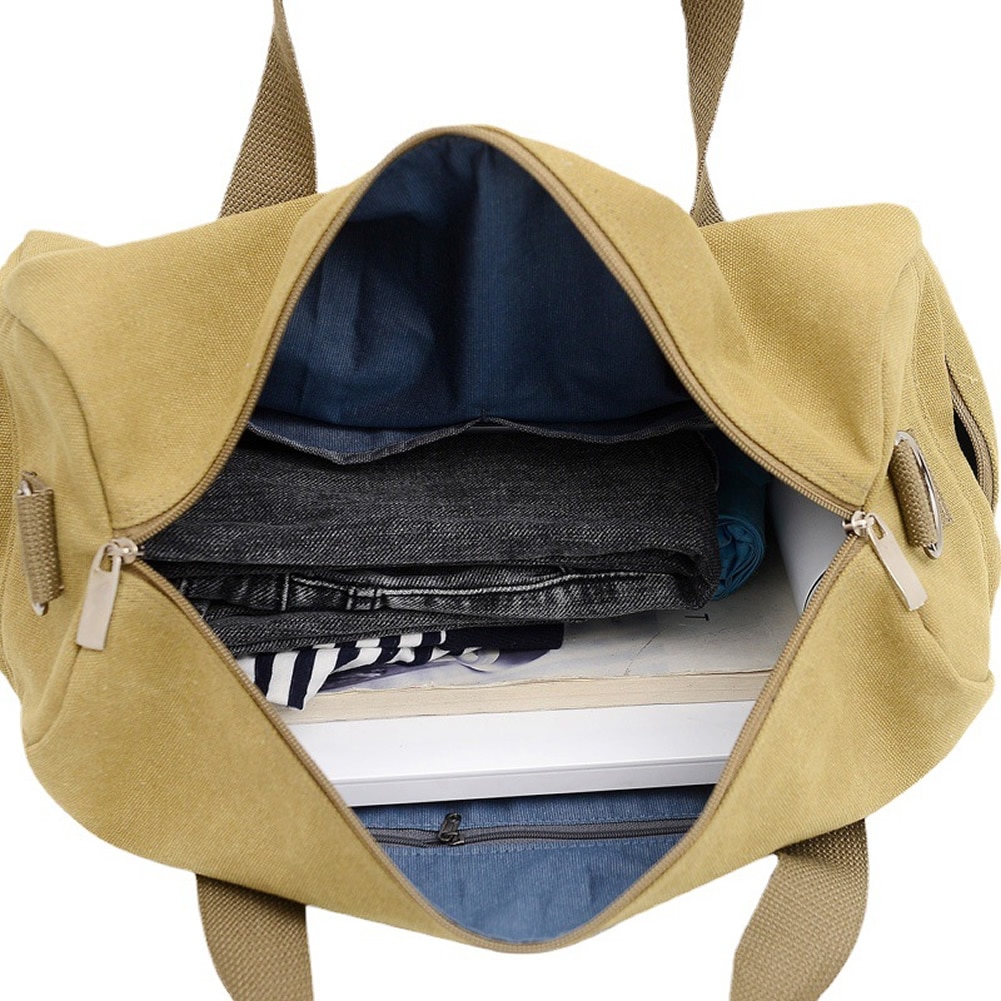 Large Capacity Travel Bag Casual Canvas Bag Out Luggage Men Retro Simple Weekend Handbag Shoulder Duffel Bag Dropshipping