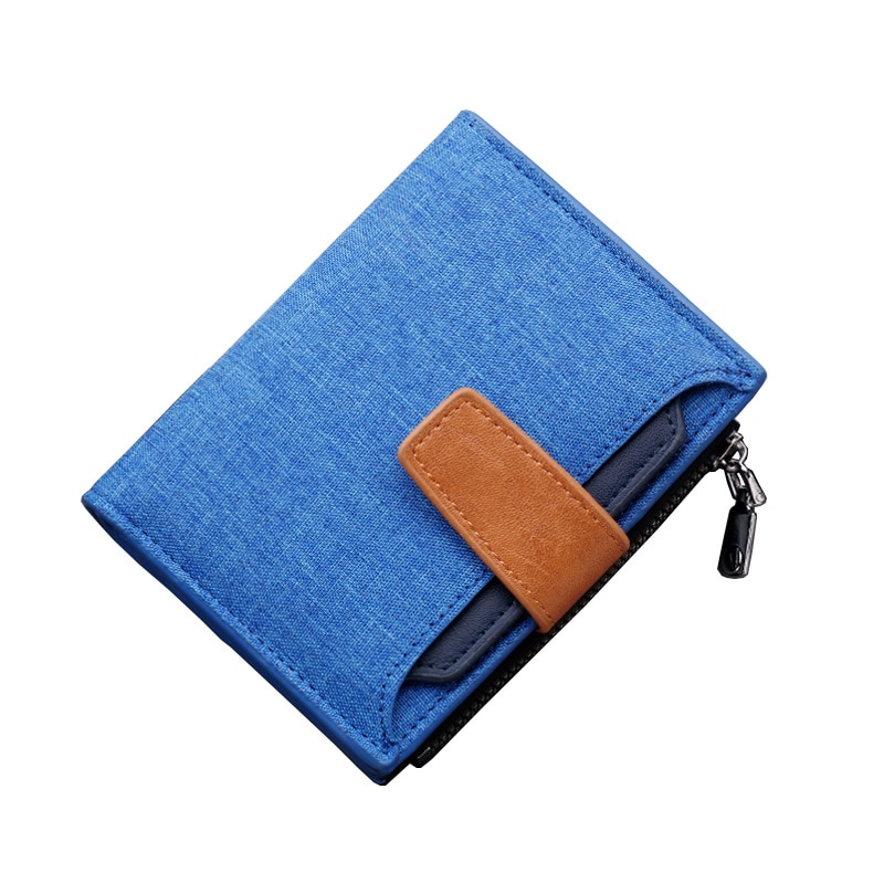 Wallets Canvas Purses Foldable Pictures Coin Inserts Business Credit ID Cards Holders Bag Men Zipper Cowhide Wallet