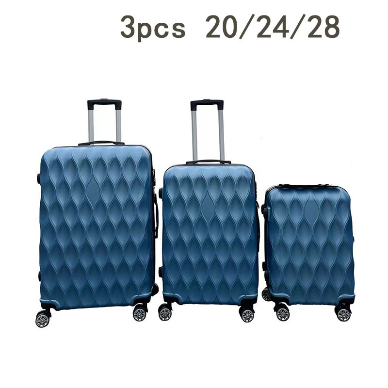 The New ABS Universal Wheel Luggage Case 20/24/28 Inch Three-piece Suit Boarding Suitcase
