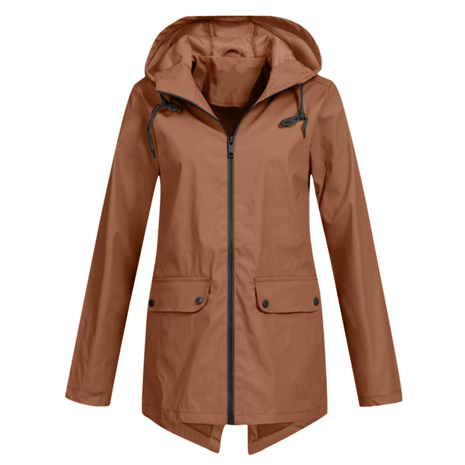 Raincoat Waterproof Jacket Zipper Hooded Lightweight Outdoor Waterproof Raincoat Jacket Thin Outdoor Women