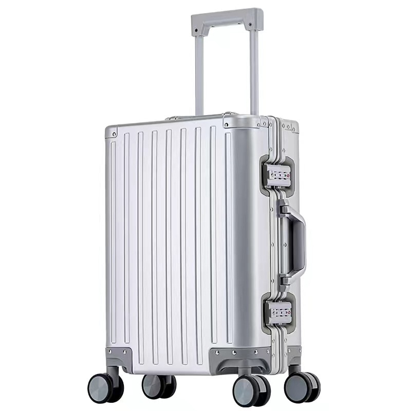 Aluminum-magnesium Alloy Travel Suitcase Rolling L...