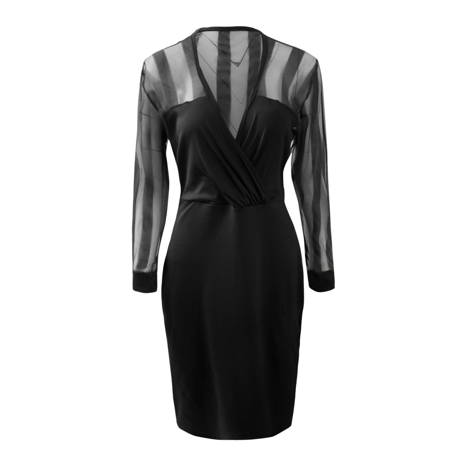 Elegant Wrap V Neck Skinny Club Party Dress Women ...