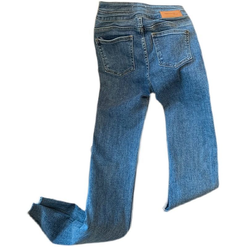 Jeans Women's New Autumn And Winter High Waisted Slim Fit Versatile Retro Straight Bell Bottoms