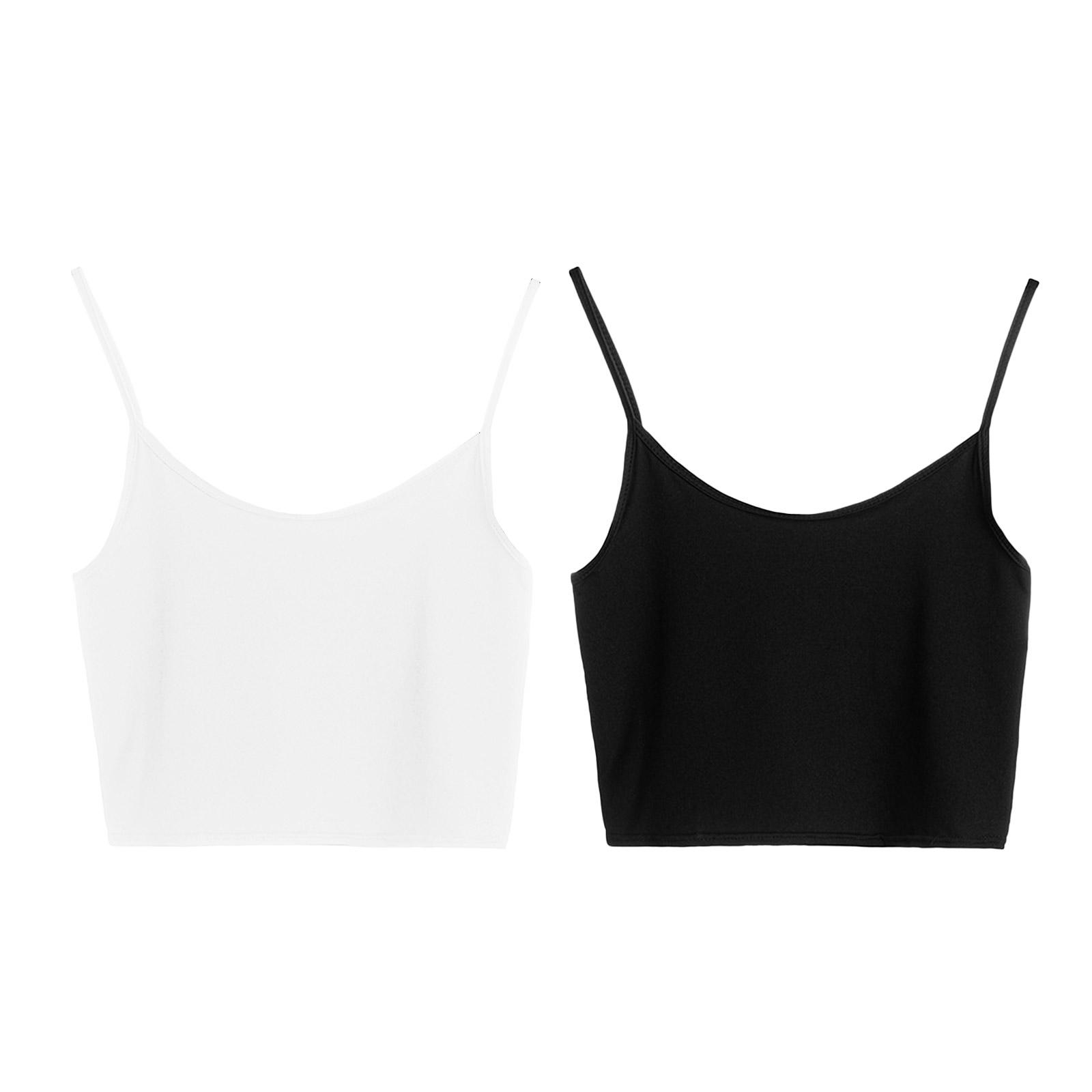 Women Summer Sexy Tank Top Black Halter Crop Tops Backless Camisole Fashion Casual Tube Top Female Sleeveless Cropped Vest