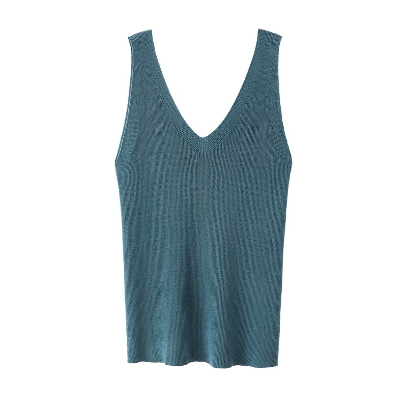 Summer Solid Color Tank Cami Sexy Basic Fashion Kn...