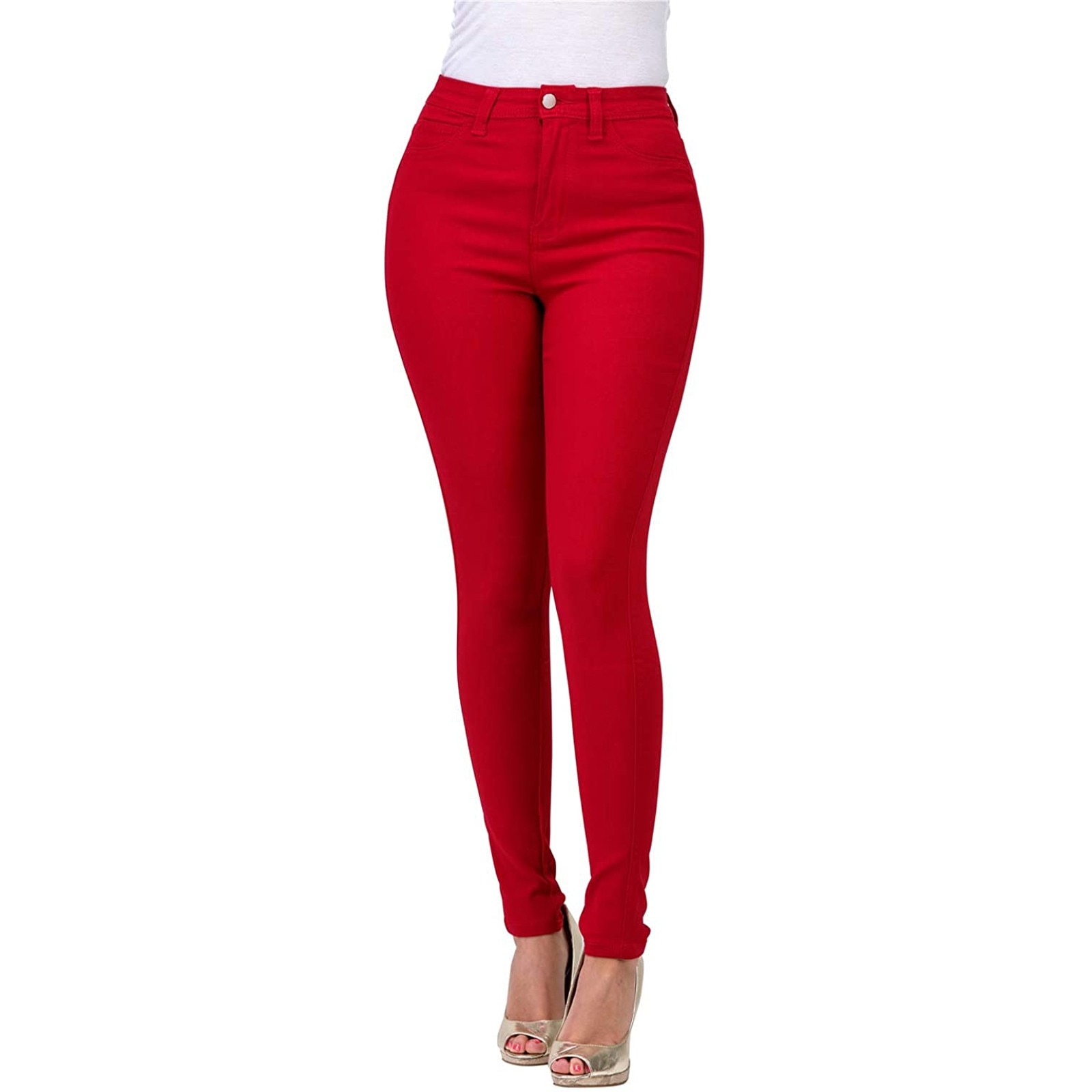 Fashion Waisted Rise High Jeans For Women Womens P...