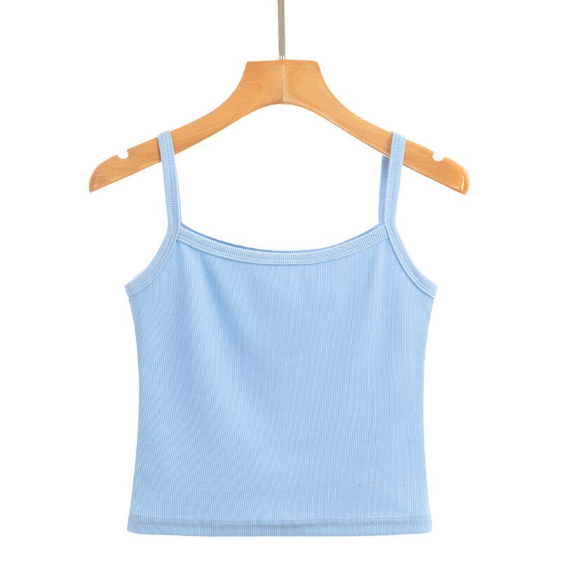 Women Seamless Tank Top Female Ribbed Crop Top Fitness U Back Camisole Solid Color Sleeveless Vest Basic Tee Sexy