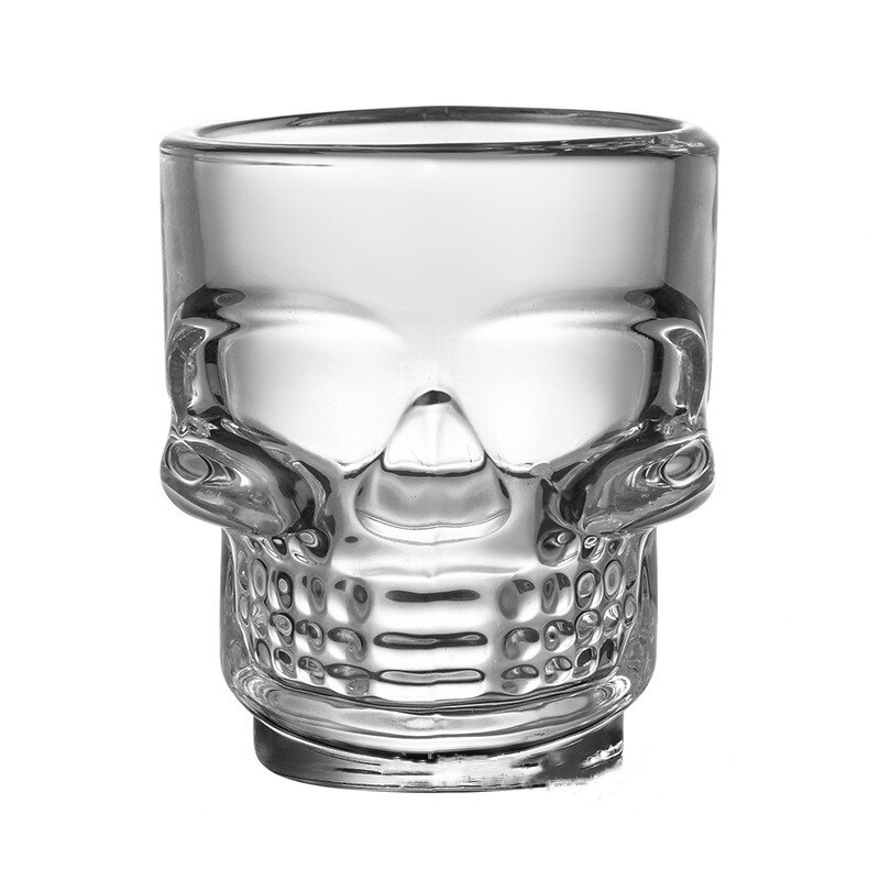 Skull Head Shot Glass Fun Creative Clear Crystal Party Wine Cup Transparent Beer Steins Halloween Gift