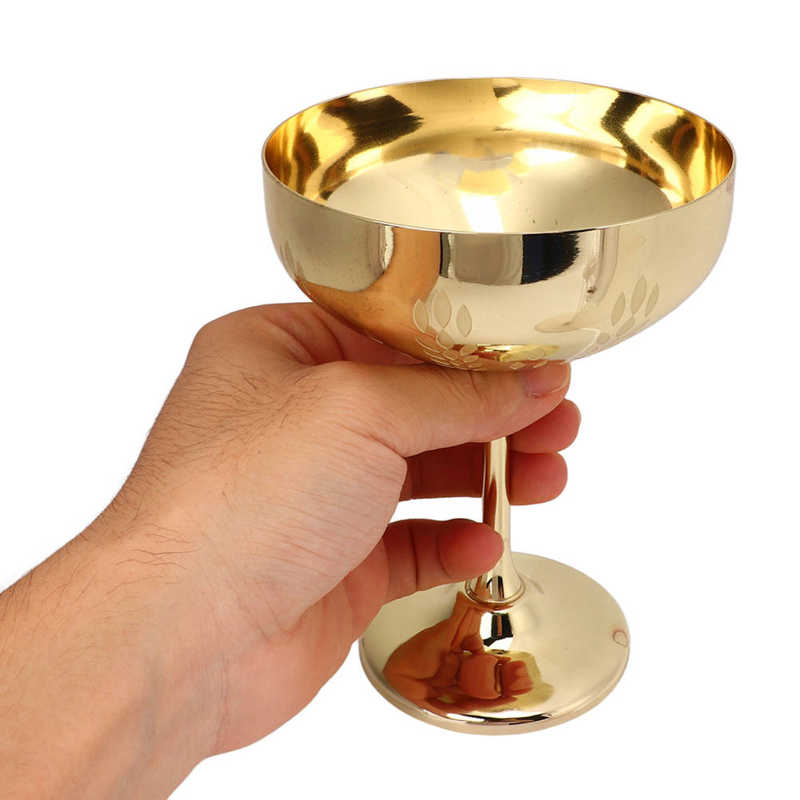 Metal Glass 304 Stainless Steel Goblet Engraved Ba...
