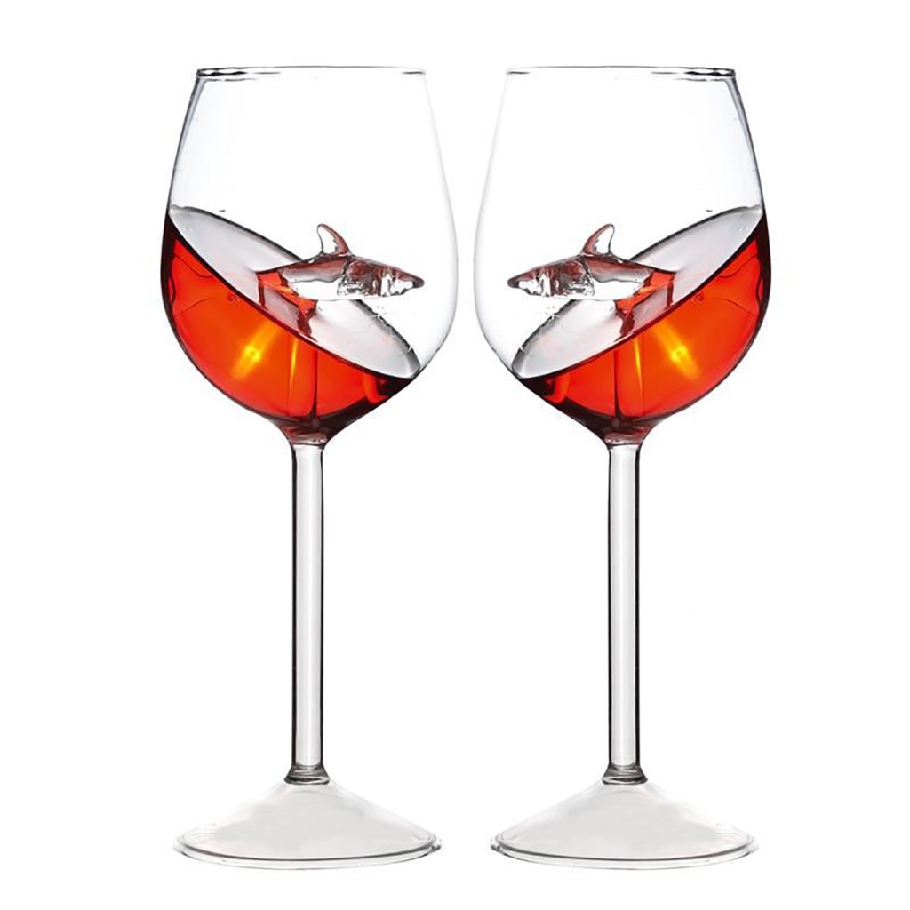 Glass Cup European Crystal Glass Shark Red Wine Glass Cup Wine Bottle Glass High Heel Shark Red Wine Cup Wedding Party Gift