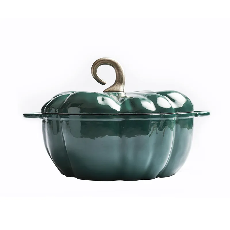 Pumpkin Enamel Stew Pot Kitchen Cooking Utensils N...