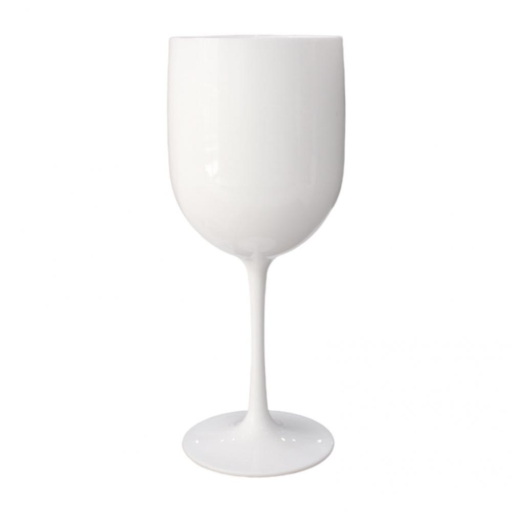 Lightweight Pretty Beer Whiskey Wine Cup Reusable White Champagne Goblet Elegant for Kitchen Plastic Wine Glasses Stemware
