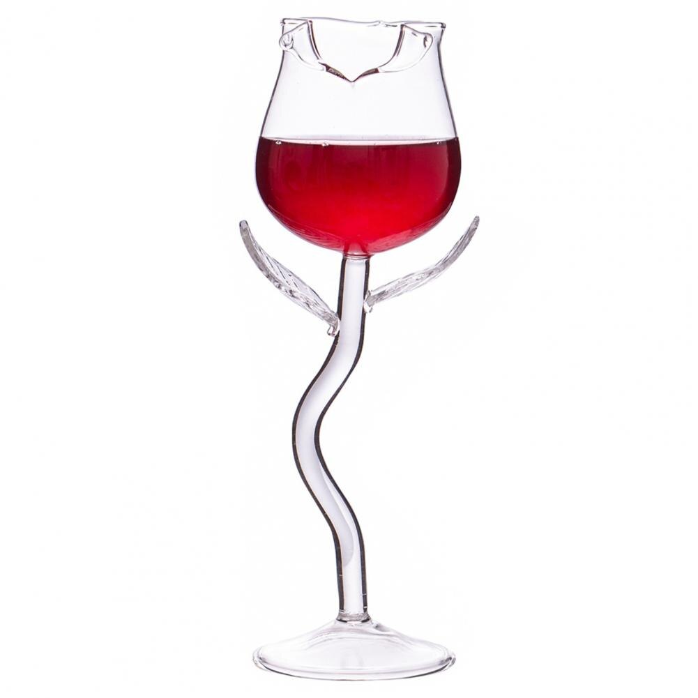 Wine Glass Exquisite Stable Base Transparent Rose ...