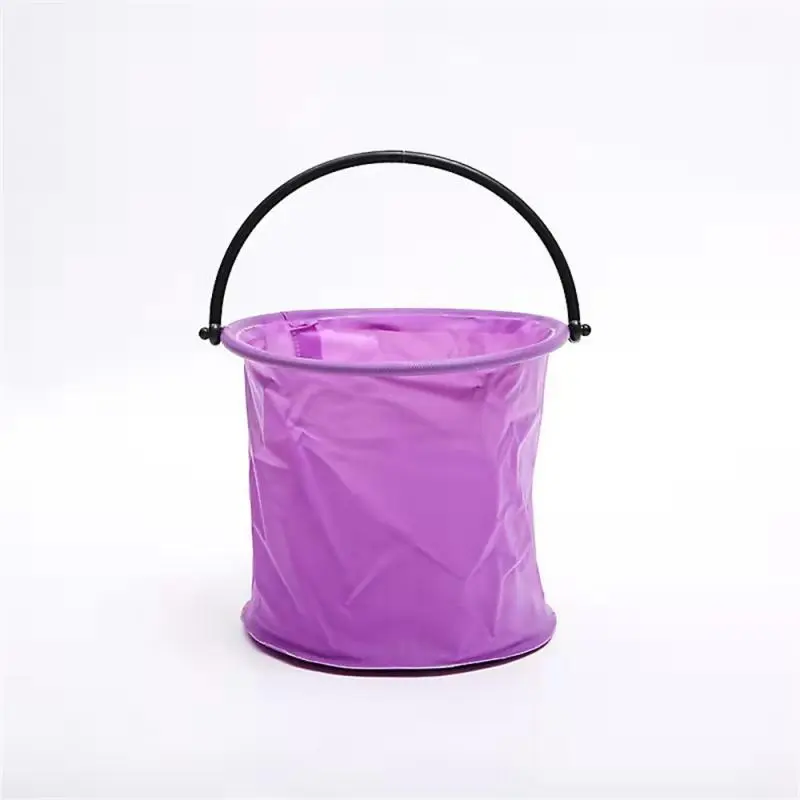 Kylin Express Creative Collapsible Bucket Folding Bucket For Camping/  Fishing, 10L, Purple