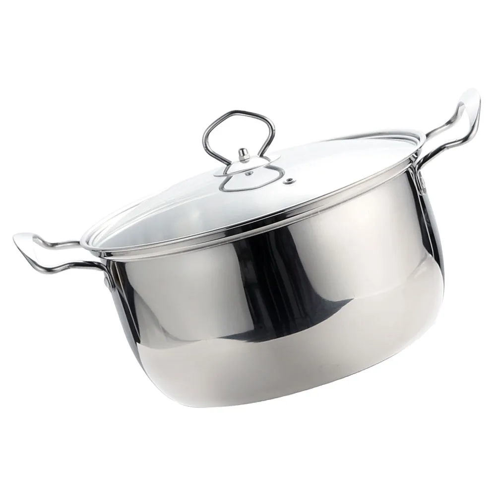 Hot Pot Cooking Pot With Lids Metal Boiling Water Stainless Steel General Milk Pot Stock Nonstick Soup Pot Kitchen Supply