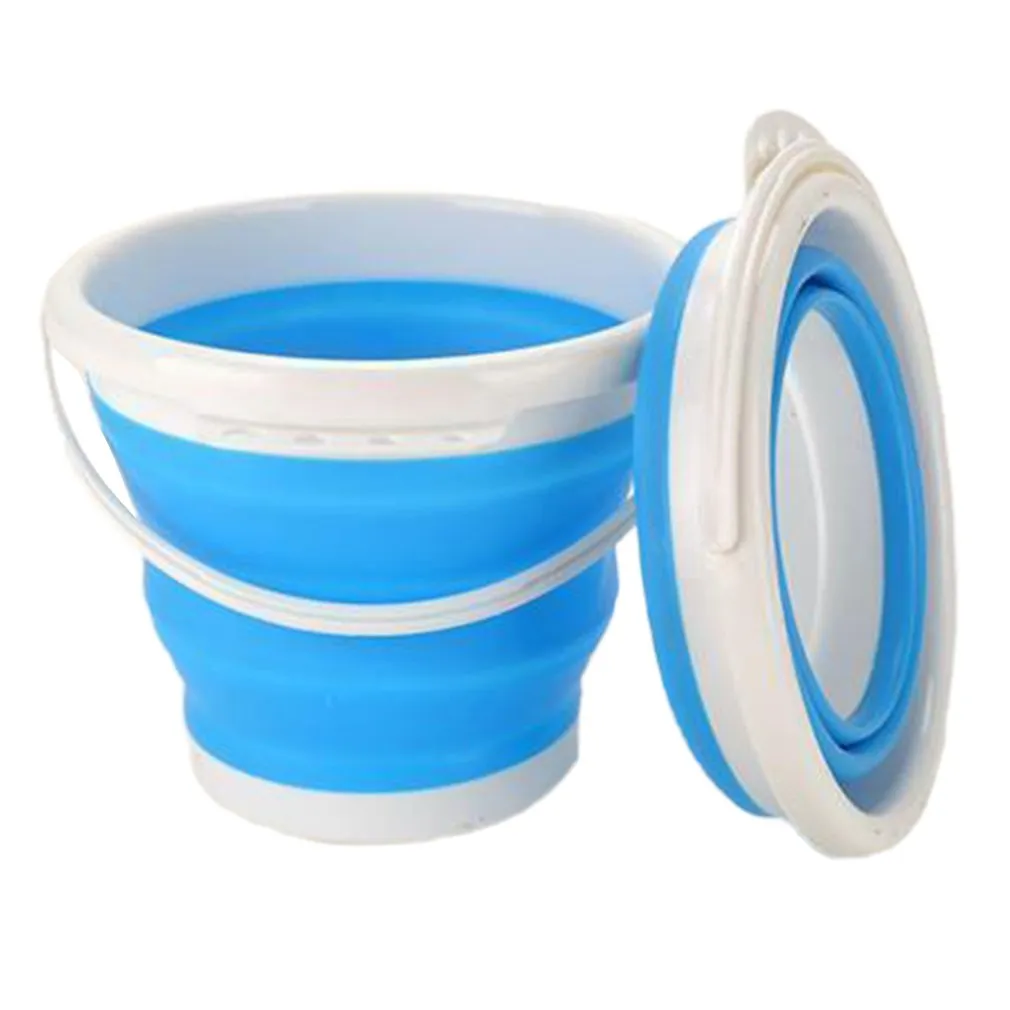 Collapsible Bucket Portable Folding Bucket Water Bucket Car Washing Bucket Household Thicken Travel Outdoor Camping Bucket