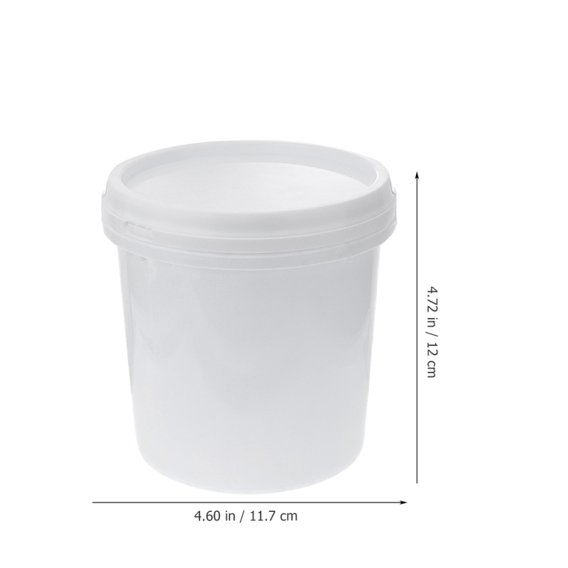 5 Pcs Food Grade Plastic Bucket Multipurpose Thickened Farm White Buckets Portable Water Lids Handle Cover