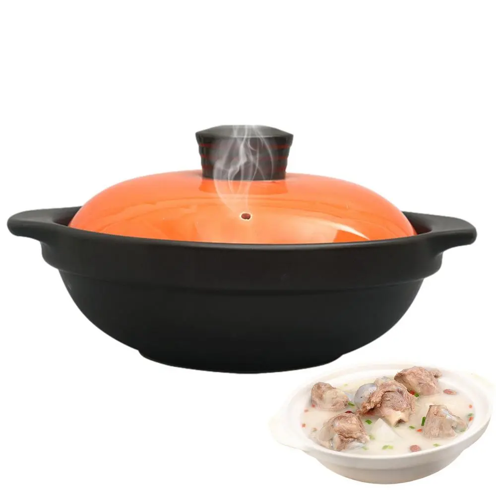 Enamel Non-Stick Stew Pot With Lid Cast Iron Casserole Enamel Coating Kitchenware Casserole