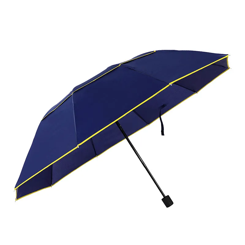 130cm Big Top Quality Umbrella Men Rain Woman Windproof Large Paraguas Male Women Sun 3 Floding Big Umbrella Outdoor Parapluie