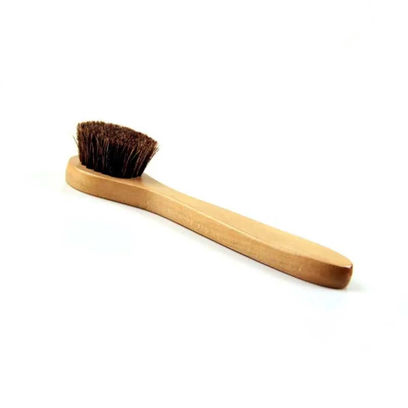 Horsehair Facial Brush Solid Wood Facial Brush Soft Hair Small Facial Brush Bath Brush Skin Cleansing Brush