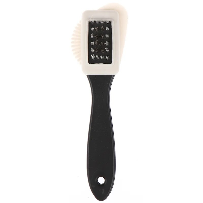 Leather Stain Cleaner Suede Shoe Brush 3 Side Cleaning Brush Rubber Eraser Black S Shaped Shoes Cleaner Boot Shoe