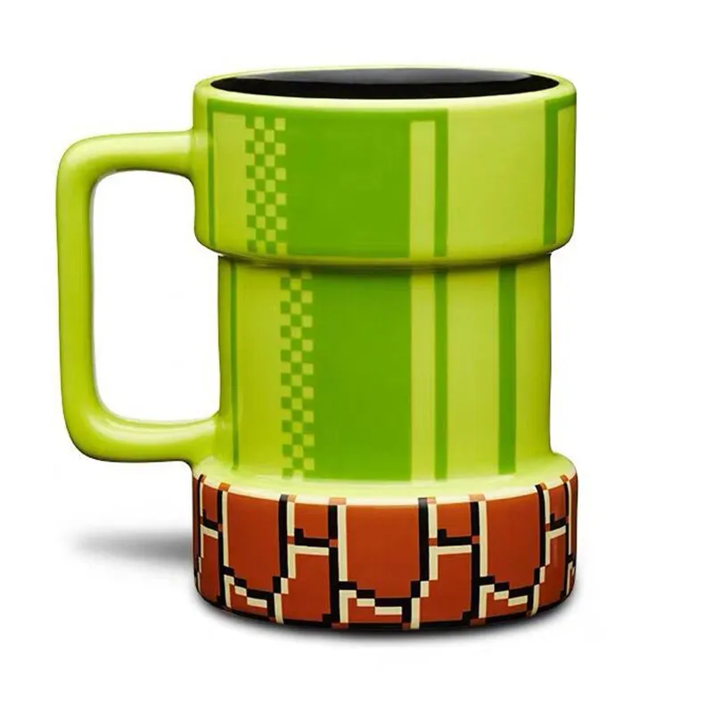 Cartoon Super Mario Sewer Pixel 3D Coffee Mug Ceramic Home Office Milk Tea Water Mugs Drinkware Cup For Birthday Festival Gifts