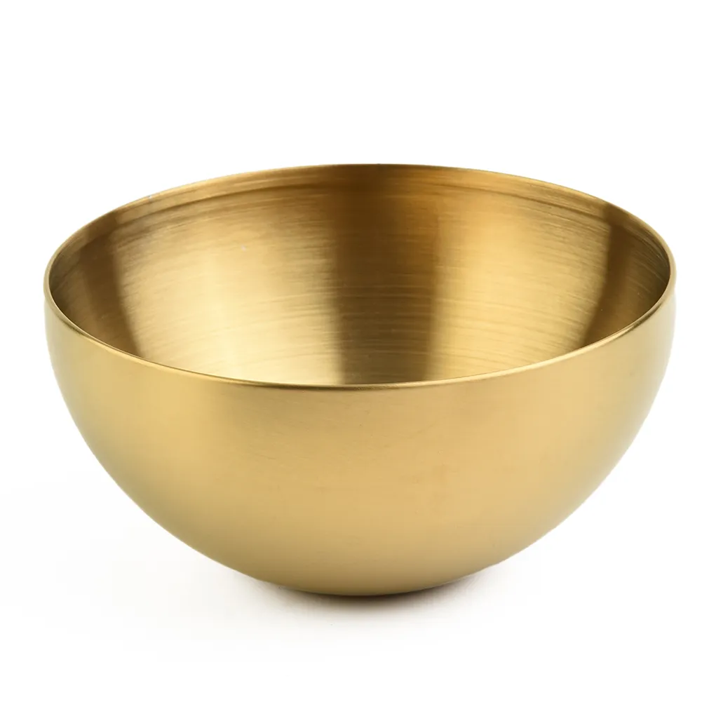 Stainless Steel Fruit Salad Bowls Soup Rice Noodle Ramen Bowl Kitchen Tableware Utensils Food Container Mixing Bowls