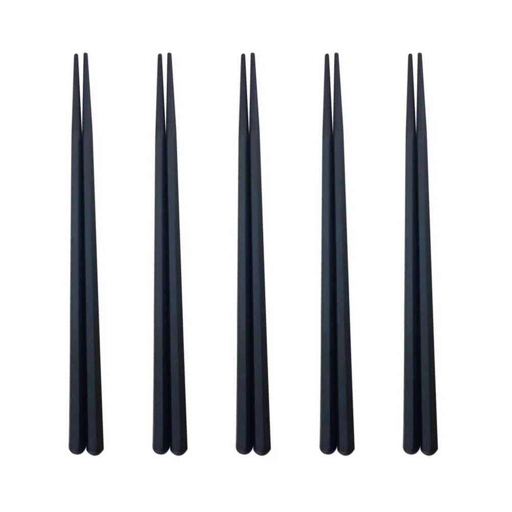 5 pcs Reusable Kitchen Chopsticks Set Hexagonal Su...