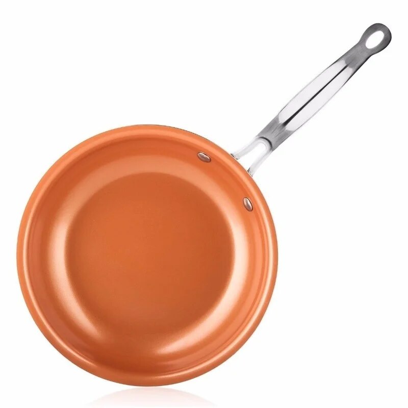 Non-stick Skillet Copper Frying Pan With Ceramic Coating Induction Cooking Frying Pan oven Dishwasher Safe Saucepan