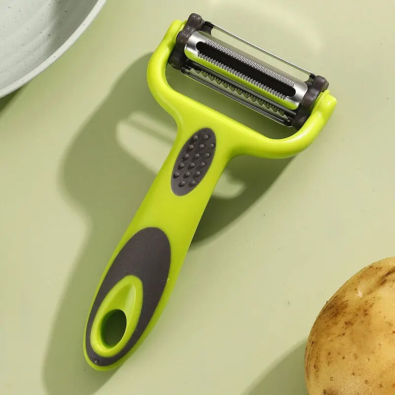 360° Rotary Vegetable & Fruit Cutter: Multifunctional Peeler, Grater, & Slicer - Kitchen Gadget for Potatoes & Carrots