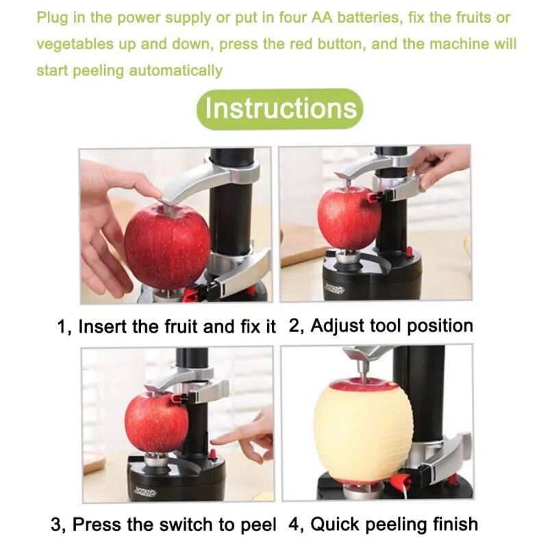 Electric Potato and Apple Peeler: Rapid Rotating Peeling Machine - Automatic Fruit and Vegetable Peeler for Kitchen Use