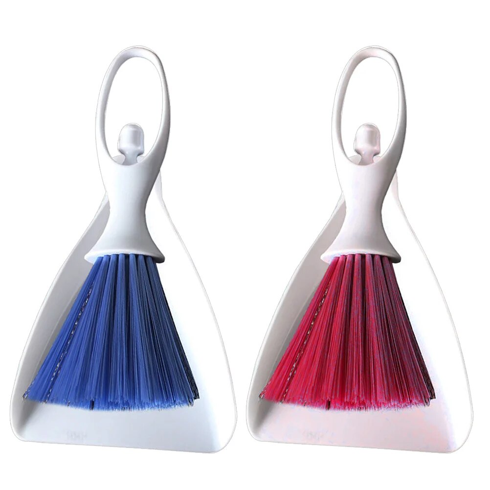 2 Sets Dustpan and Brush Tiny Pan Broom Desktop Cleaning Tool for Table Countertop Laptop Keyboard