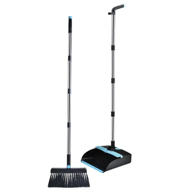Broom And Dustpan Rotatable Standing Dustpan And B...